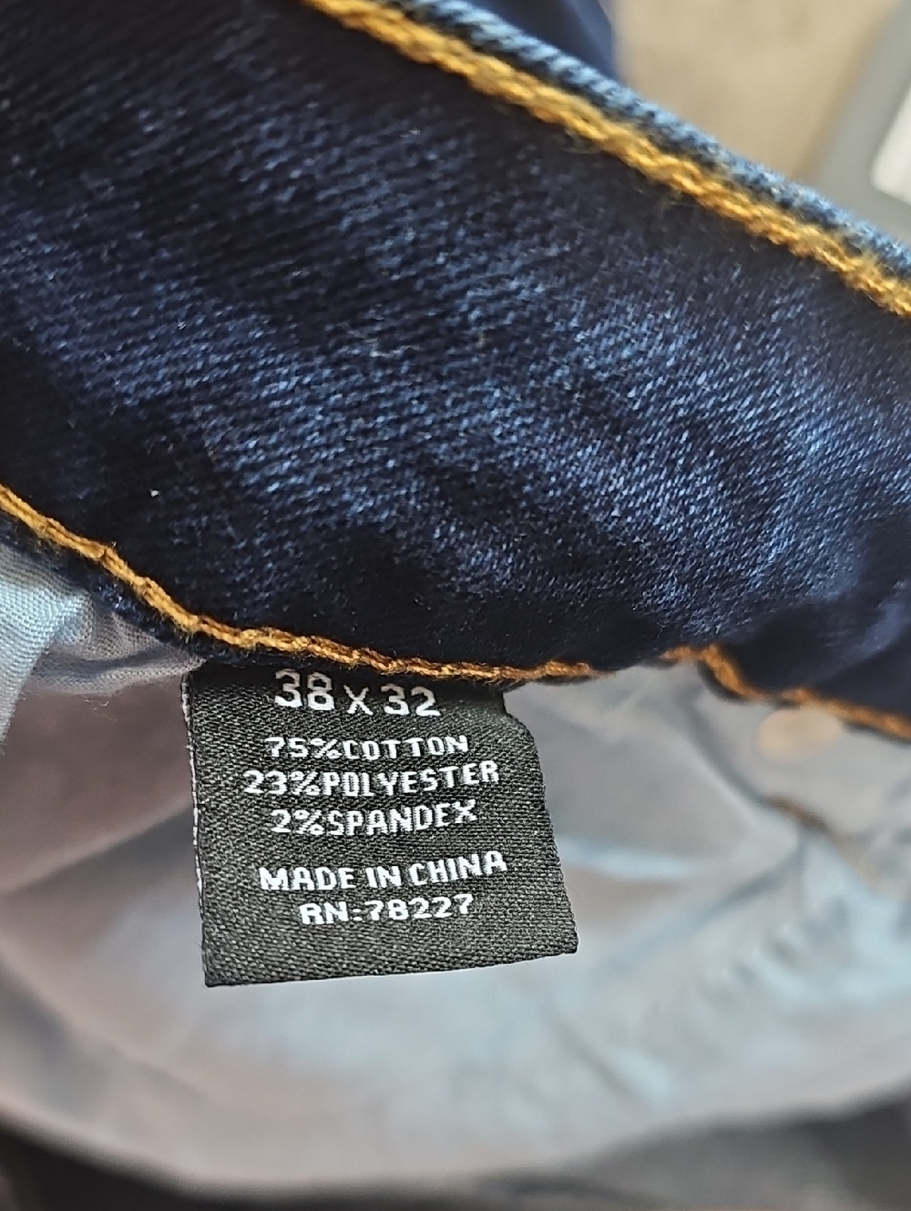 NWT Blu Rock Jeans Flex 4-way Stretch Dark Wash 38 x 32 Slim Fit - Picture 5 of 7